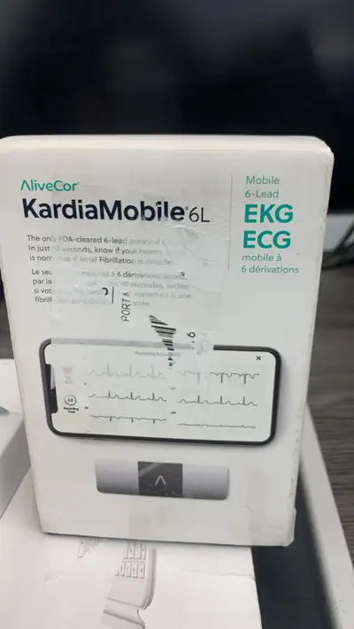 AliveCor KardiaMobile 6L Portable EKG Monitor – Black/Silver, View more