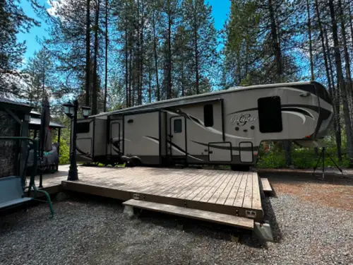 Seasonal RV Lot and Trailer for Sale- Moyie River Ranch Resort