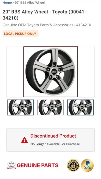 I am selling a set of used 20-inch BBS alloy rims. These rims are Toyota & BBS collaboration product...