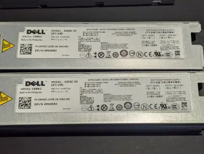 Selling a pair of power supplies for a Dell PowerEdge R410. They may fit in other machines as well....