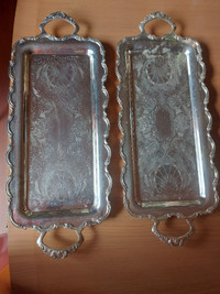 Assorted Vintage Silver Plate Trays