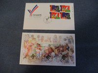 2 DAY OF ISSUE-1994-CANADA-COMMONWEALTH GAMES/YEAR OF THE FAMILY