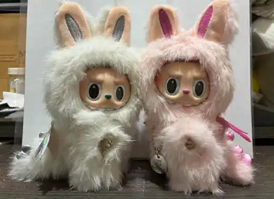 Brand new unopened White and Pink Zimomo Outfit for Labubu. First photo for reference only, not my p...