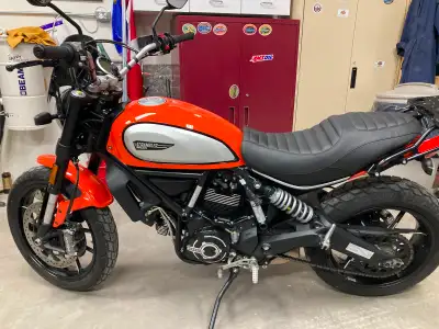 2019 Ducati Scrambler, as new condition. Mustang seat, windshield, rear box. Bike was used as a comm...