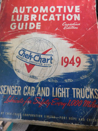 1949 Lubrication Guide Cars /Trucks Dodge Ford Chrysler