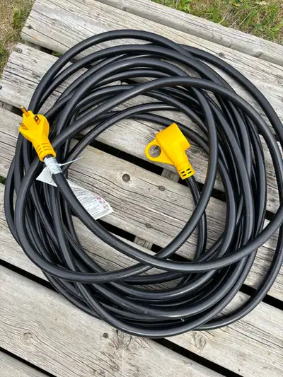 50’ 30 Amp RV extension cord. Bought it end of April but ended up moving the trailer closer to power...