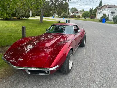 1968 Corvette convertible hard top big block 396 stroked to 434, 4 speed Muncie, interior in good sh...