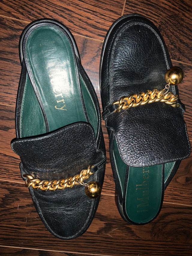 Authentic Mulberry Cambridge Chain Open-Back Leather Loafer #36 in Other in Markham / York Region - Image 4
