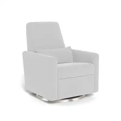 Modern Monte Grano Recliner for Sale! *Made in Ash Fabric w/ Stainless Steel Base and Pillow* (Left...