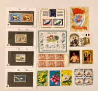 24 Vintage World Stamp: Russia, N. Korea, Sudan, Italy, England.