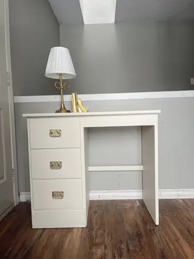 white wood desk , View more