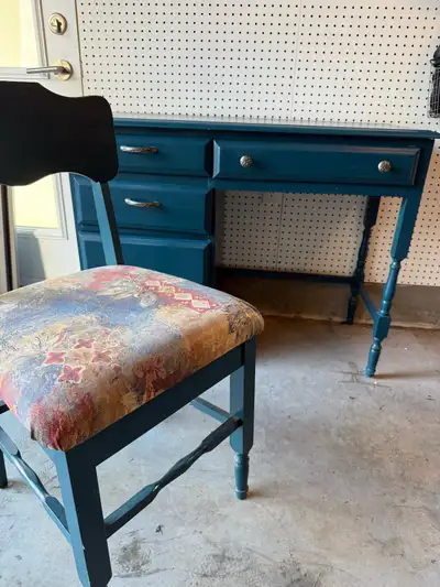 wooden desk and chair, View more