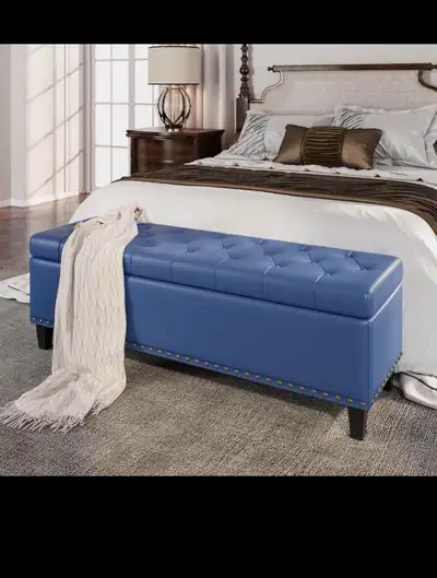 Brand new Storage Ottoman Bench,51-Inch Large Storage Bench for Bedroom End of Bed, 30 Gallons Faux...