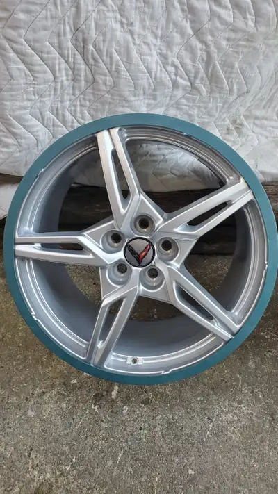 Only on the car from the factory to the dealer. Front 19X8.5 Rear 20X11 Rims + Center Caps + Tire Pr...