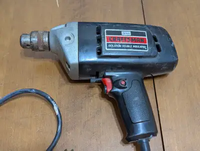 Drill 3/8" Corded Reversible Double Insulated Sears Craftsman, View more