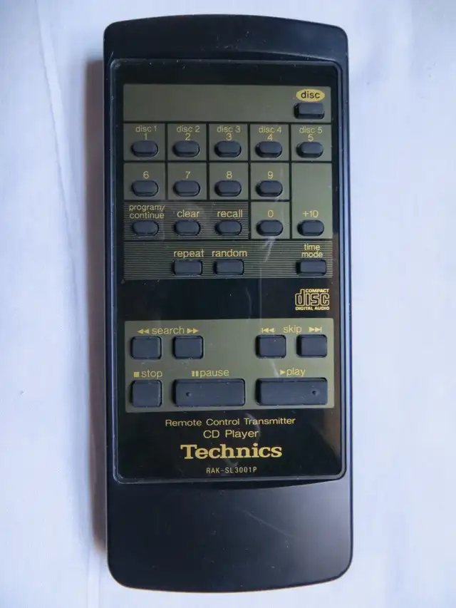 Technics Remote Control RAK-SL3001P in General Electronics in Mississauga / Peel Region - Image 2