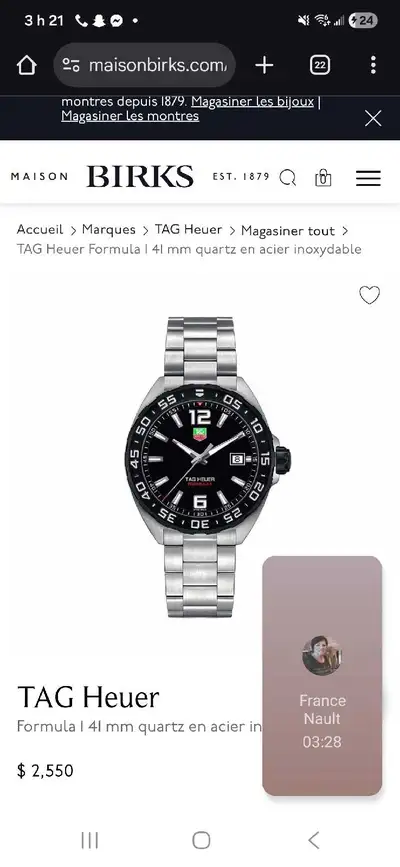 montre tag heuer formula 1, View more