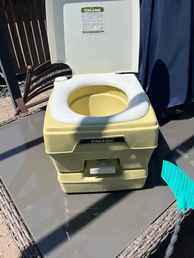 Porta Potty for camping, clean and sanitized