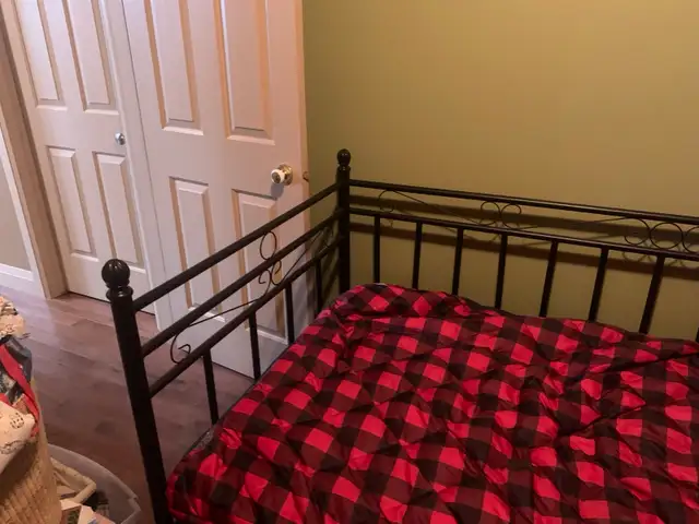 Metal Daybed and Corner Desk Set
