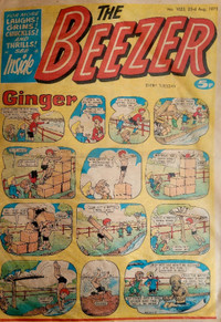 Beezer comics issue # 1023 - Aug 1975