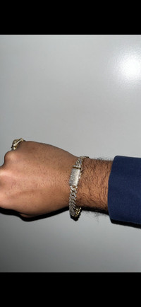 8mm 10k gold diamond bracelet 