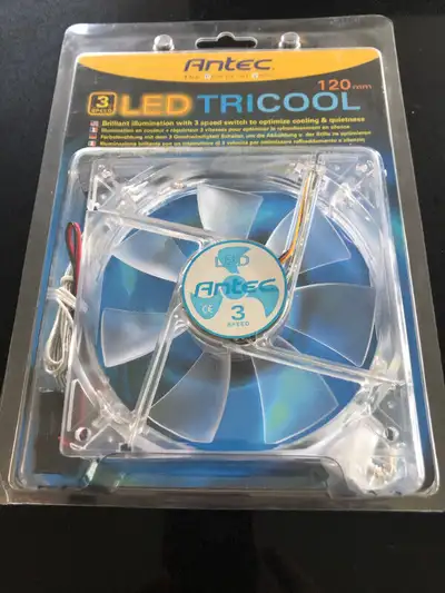 ANTEC 3 SPEED LED TriCool 120mm BLUE / ventilateur de boîtier BL, View more