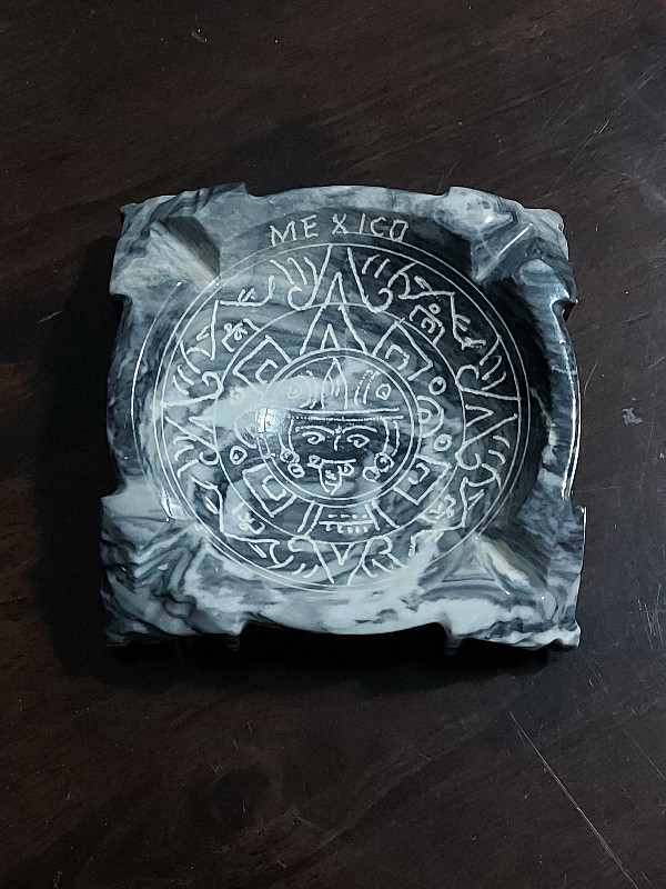 Hand Carved & Engraved Stone Ashtray in Arts & Collectibles in Kingston - Image 2