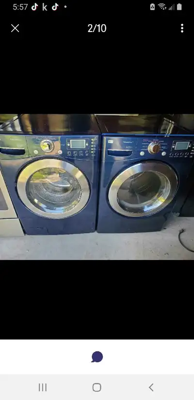 LG BLUE WASHER ELECTRIC DRYER SET , View more