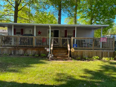 Located Our Ponderosa near Ipperwash Beach 3 bedroom Mobile home. 6 mth seasonal 2025 fees paid Cent...