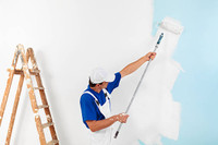 Painting walls, ceiling, moldings