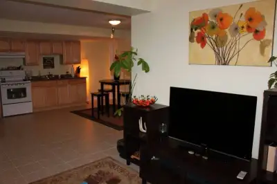Bright spacious 2 bedroom basement apartment with great location