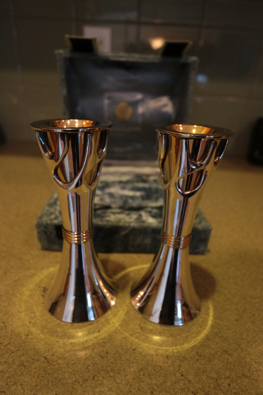 "Tree of Life" silver candlesticks with box in Home Décor & Accents in Banff / Canmore