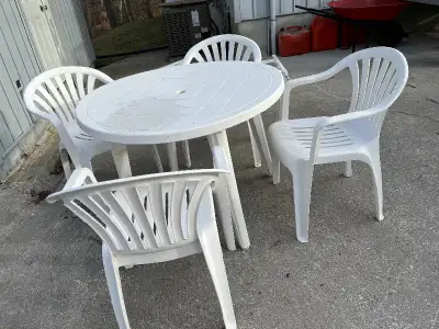 Outdoor Table c/w 4 Chairs For Sale, View more
