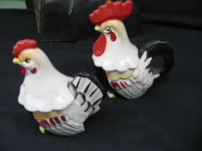 COQ ET POULE PORCELAINE SALIÈRE POIVRIÈRE SUCRIER LAITIER, View more