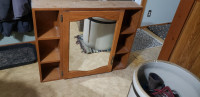 Wall hanging mirror cabinet