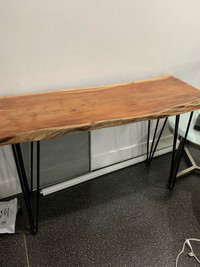 Solid natural wood console/desk perfect entryway table