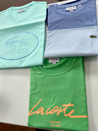 3 t-shirts Lacoste neufs