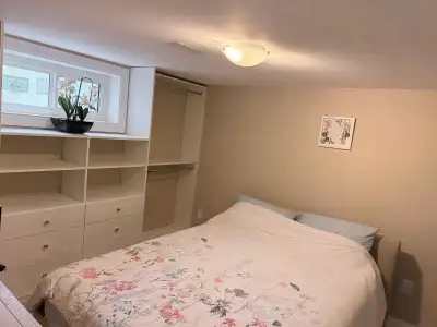 Beautiful furnished bedroom in a quite neighborhood, shared kitchen, bathroom and living room. laund...