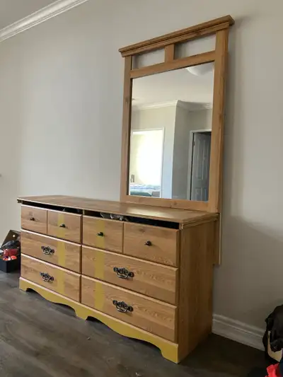 Light wood dresser with mirror , View more