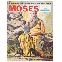 VINTAGE MOSES AND THE TEN COMMANDMENTS HISTORICAL COLORING BOOK