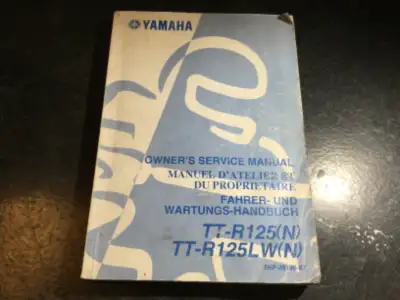 2001 Yamaha TT-R125 Service Manual Motocross Dirtbike TT-R125LW, View more