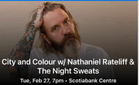 City and Colour w/Nathaniel Rateliff $100