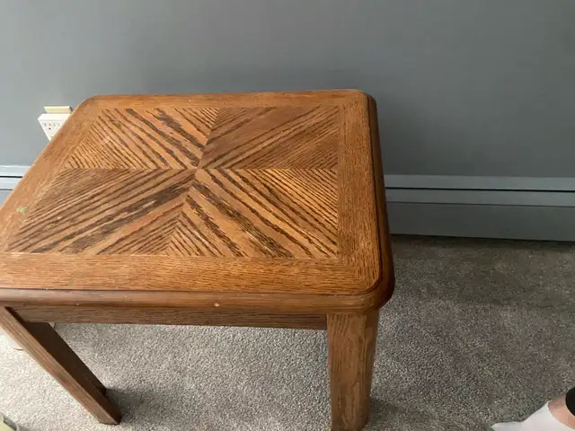 end table solid oak wood628632687860511214