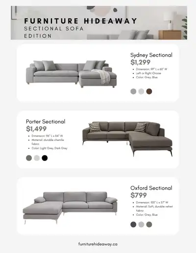 Brand New Sectional Sofa - price starts at $1,299, View more
