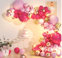 Pink and Gold Balloon Arch Set