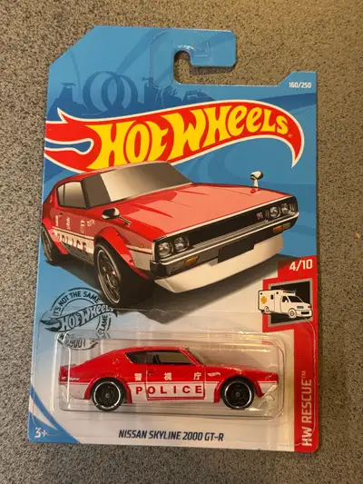 Hot Wheels Nissan Skyline 2000 GTR police Cop red , View more