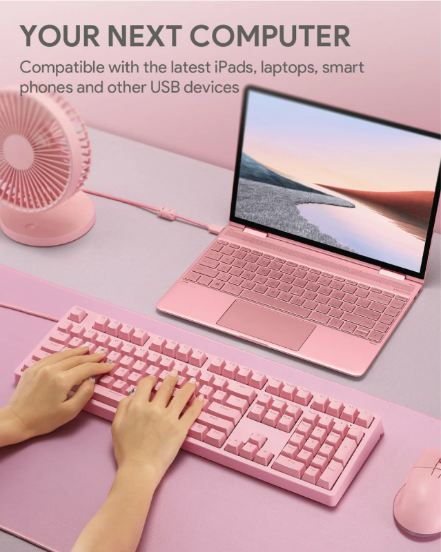 AUKEY Mechanical Gaming Keyboard - PinkRGB Backlight in Mice, Keyboards & Webcams in Mississauga / Peel Region - Image 4