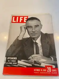 LIFE magazine October 10, 1949, Oppenheimer cover