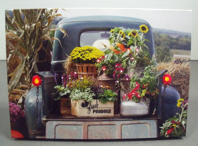 6"X8" PICTURE FRAME FARM SCENE WITH LIGHTS Home Décor & Accents