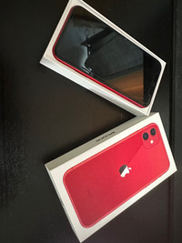 iPhone 11 64GB Red w/ 3 Otterbox cases